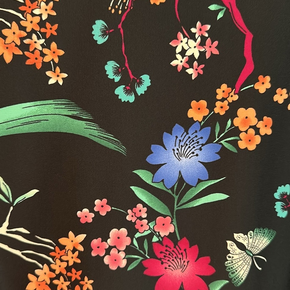 Jude Connally BlackDress with Colorful Floral Design, size medium - Picture 11 of 16